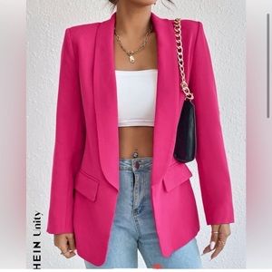 Women’s hot pink blazer worn once no smells no stains